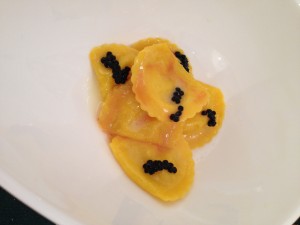 Potato/Whiskey filled Ravioli with Caviar